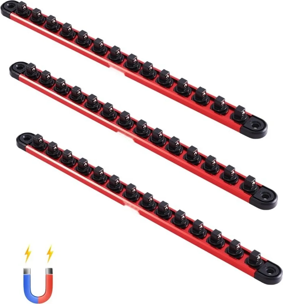 Organisateur de douilles aluminium peu encombrant - Set de 3 rails