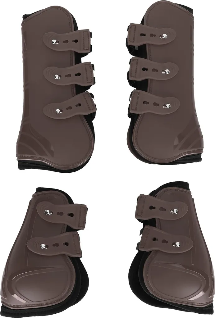Guêtres anti-frottement pour chevaux en polyuréthane marron - Taille M Doux