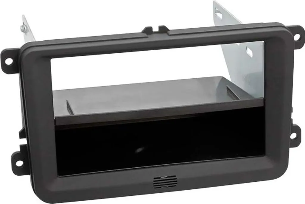 Kit d'installation autoradio 2-DIN noir pour VW et Skoda avec rangement