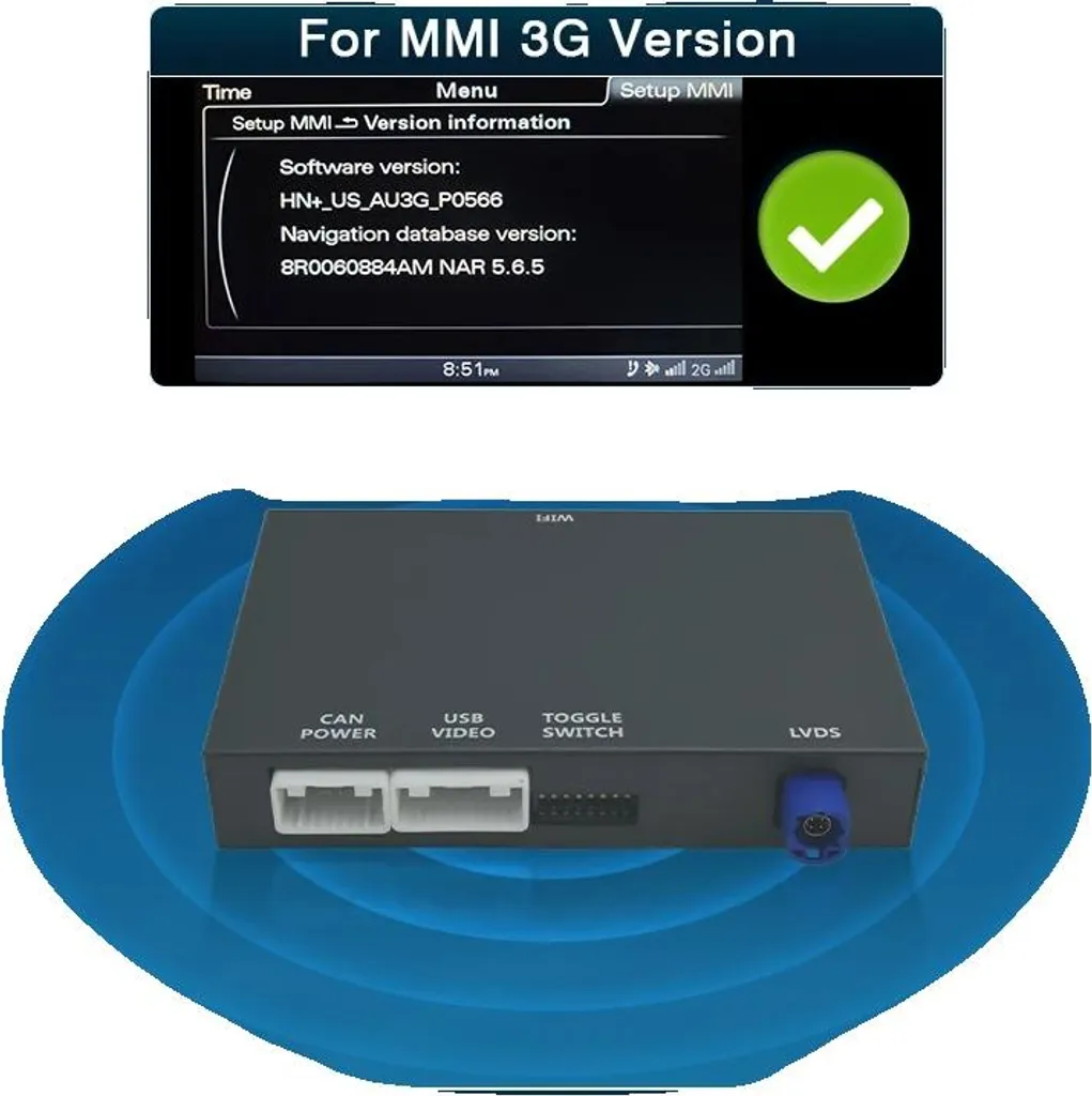 Adaptateur CarPlay Android Auto sans fil pour Audi HN+ HN+R et HNR