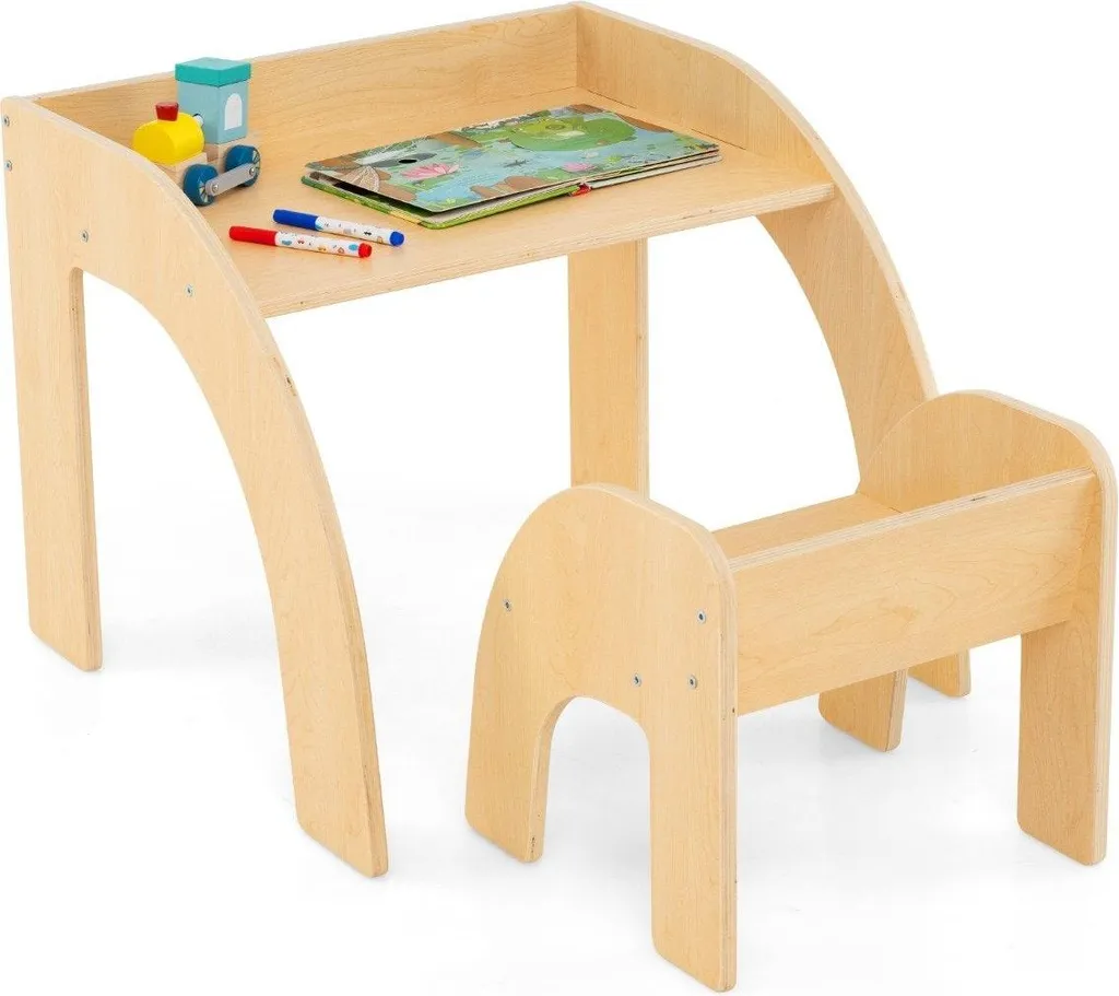 Table de dessin pour enfant avec chaise assortie pour activités loisirs