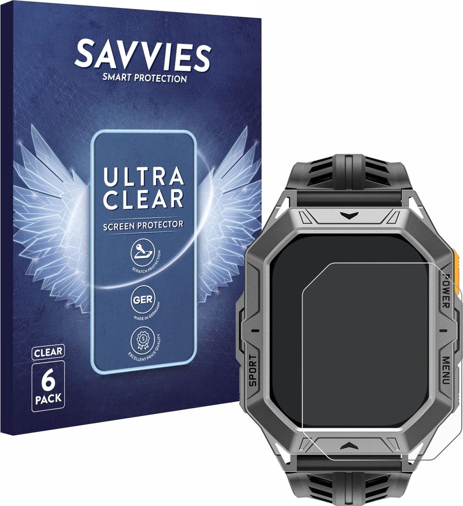 6x Für Stahlgear Thor 2.0 Schutzfolie Savvies Displayschutz Produktbild 