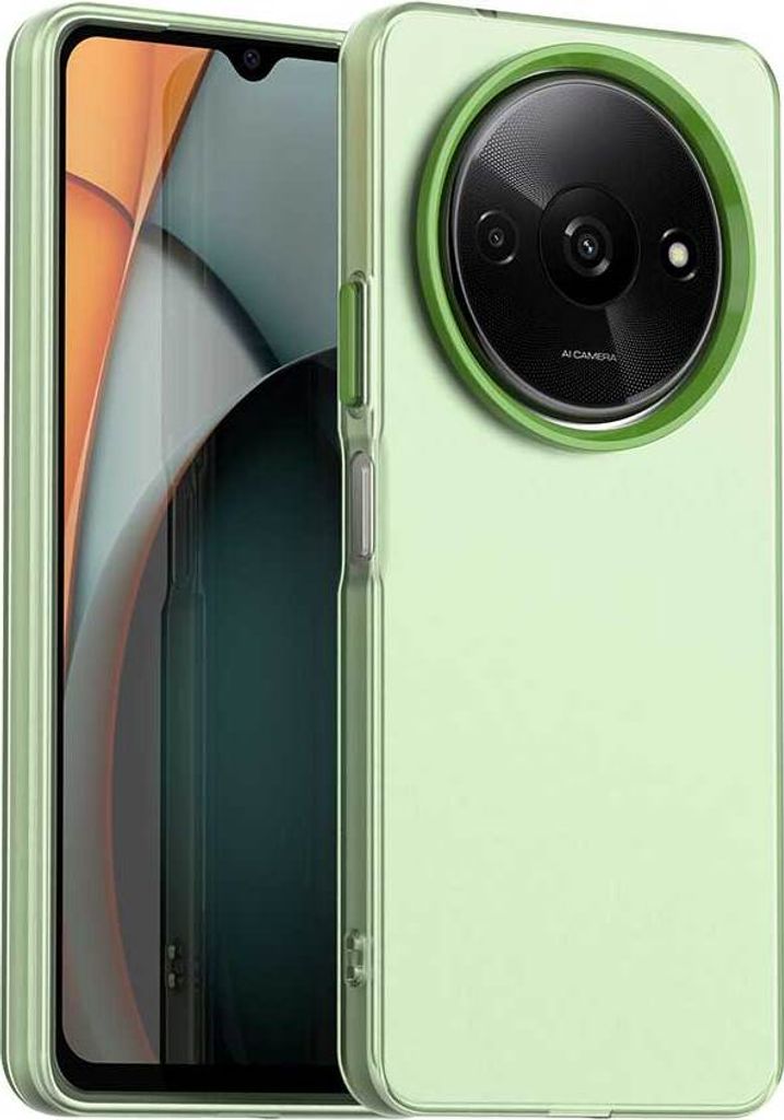 Handyhülle für Xiaomi Redmi A3/A3X/Poco C61 Schlank Durchscheinend Matt Stoßfest Schutzhülle Grün