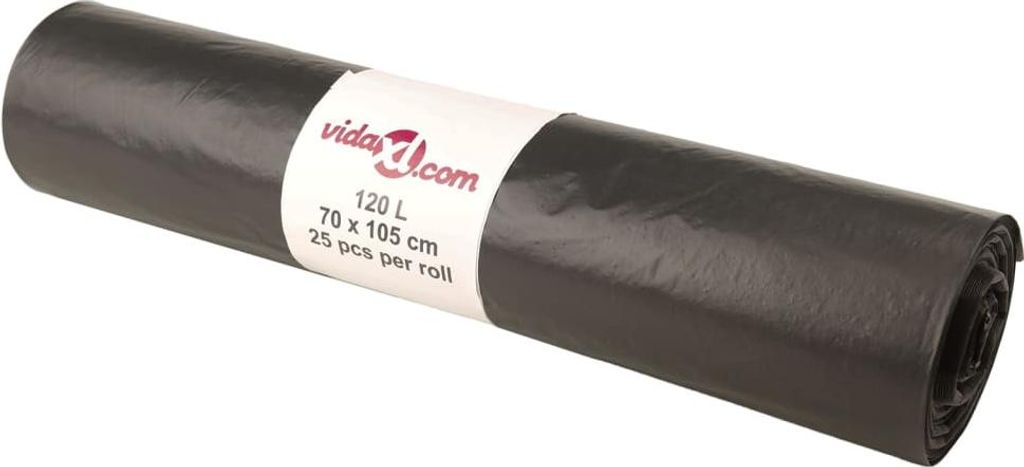 vidaXL Müllsäcke 250 Stk. Schwarz 120 L