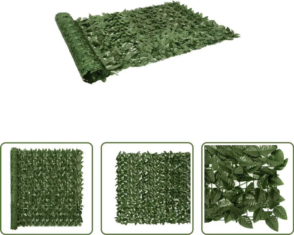 The Living Store Paravento Balcone 300x150 Verde Scuro | Privacy Totale