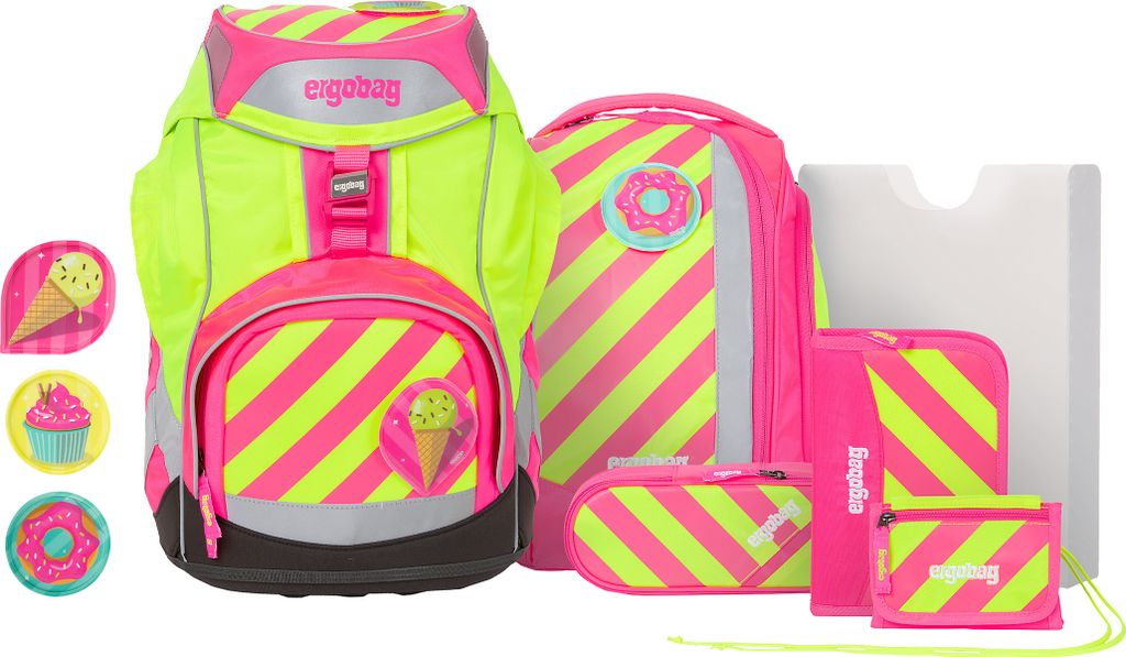 Ergobag, Schulranzen-Set PACK StrahleBär 7-teilig, ab 1. Produktbild 