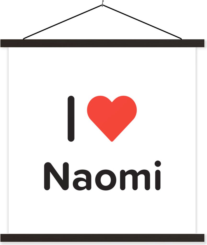MuchoWow Textilposter Ich liebe - Naomi - Mädchen 40x40 cm mit schwarzem Rahmen - Fotos