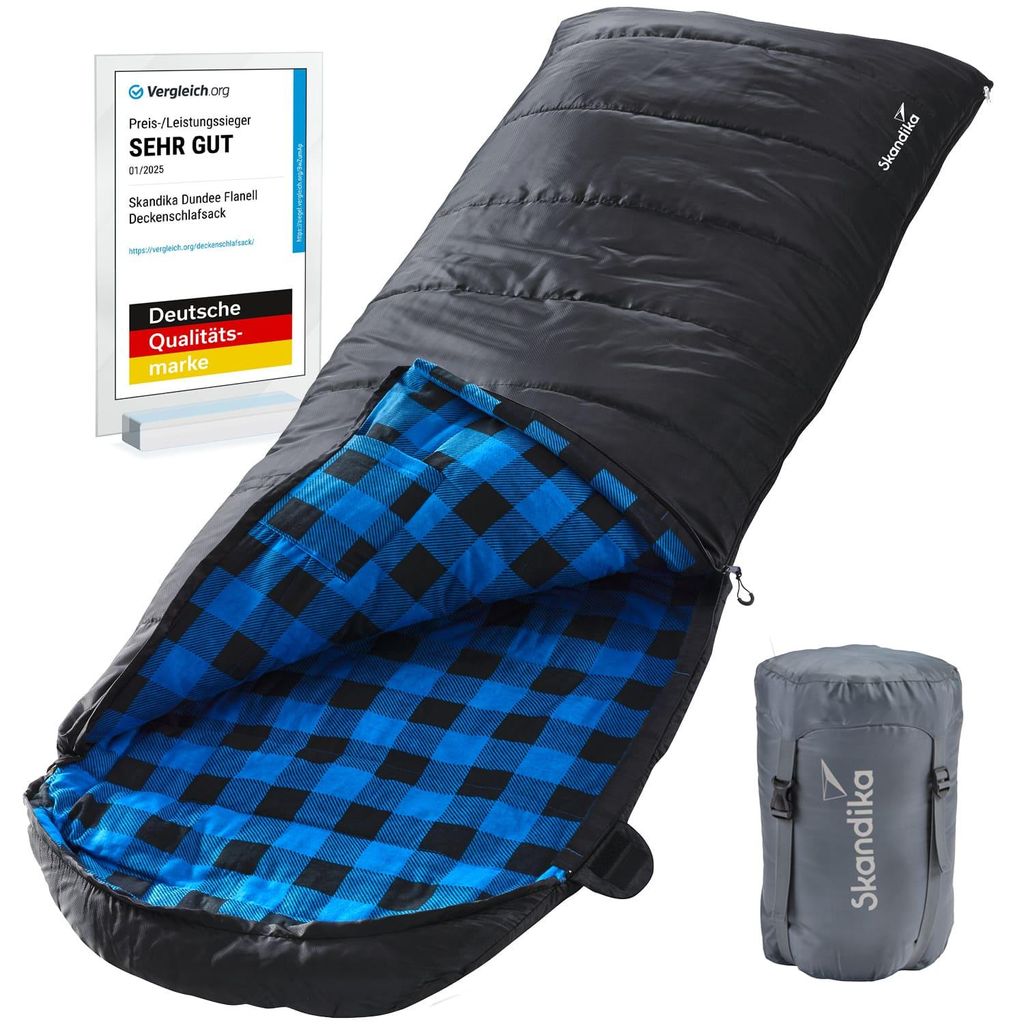 Skandika Deckenschlafsack Dundee Flanell | Baumwolle, Produktbild 