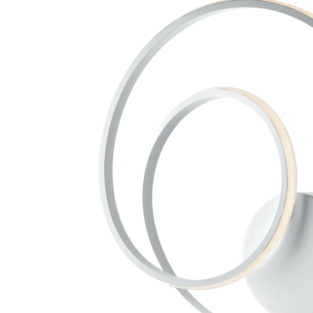 Plafonnier LED CCT Malena dimmable à télécommande blanc et alu d.40 cm
