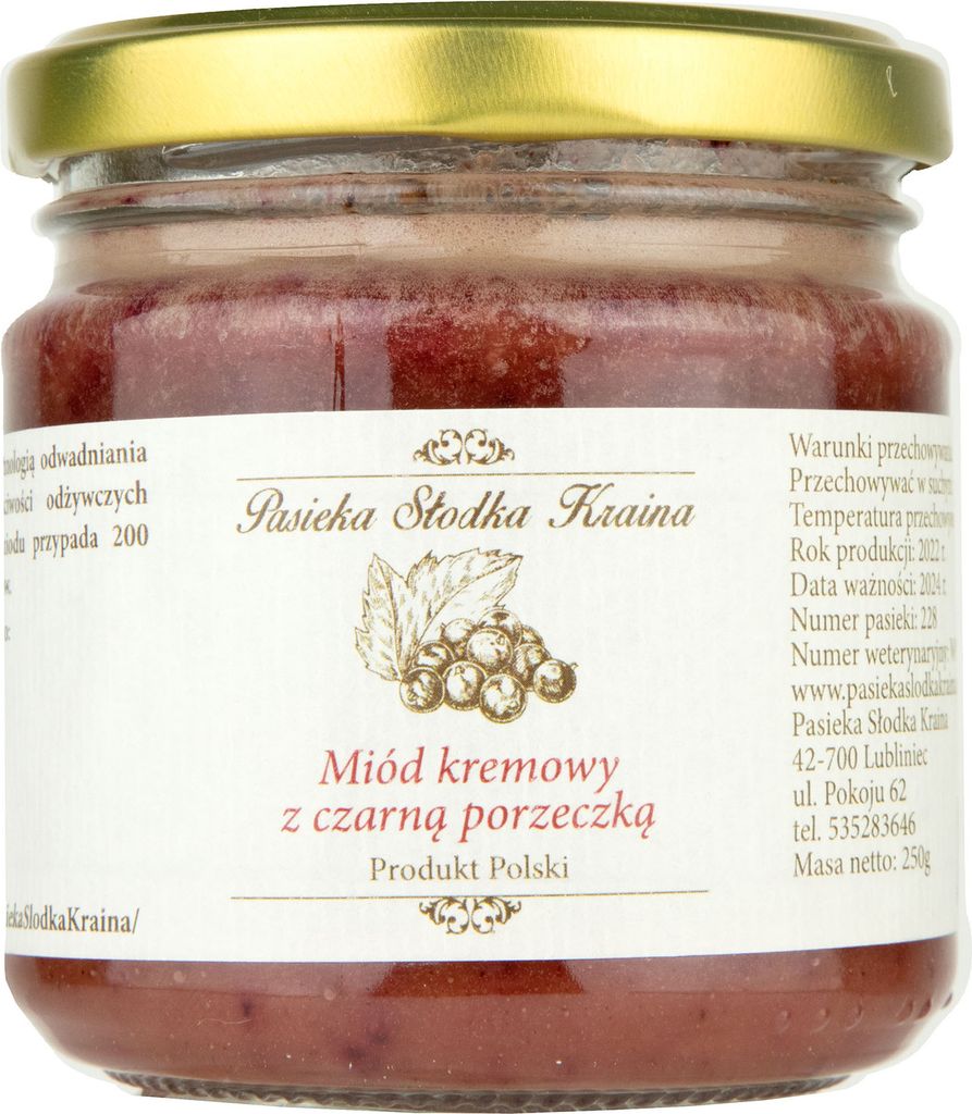 Reine Verführung: 250g Sweet Land Apiary Roh & Pur Cremiger Blütenhonig mit Schwarzer Johannisbeere ️"