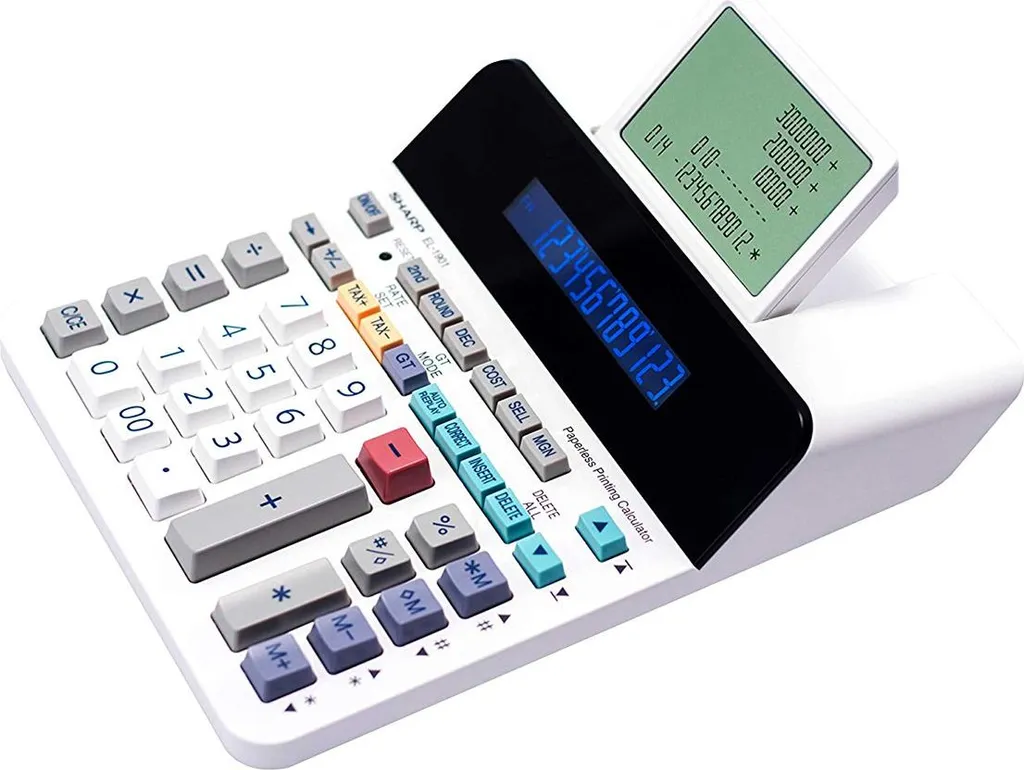Calculatrice de bureau Sharp EL-1901 12 chiffres secteur