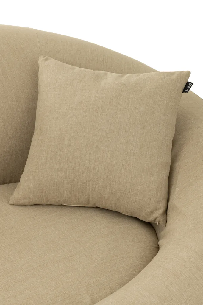 Coussin de Jardin Beige J-Line en Polypropylène pour Mobilier de Terrasse - 2