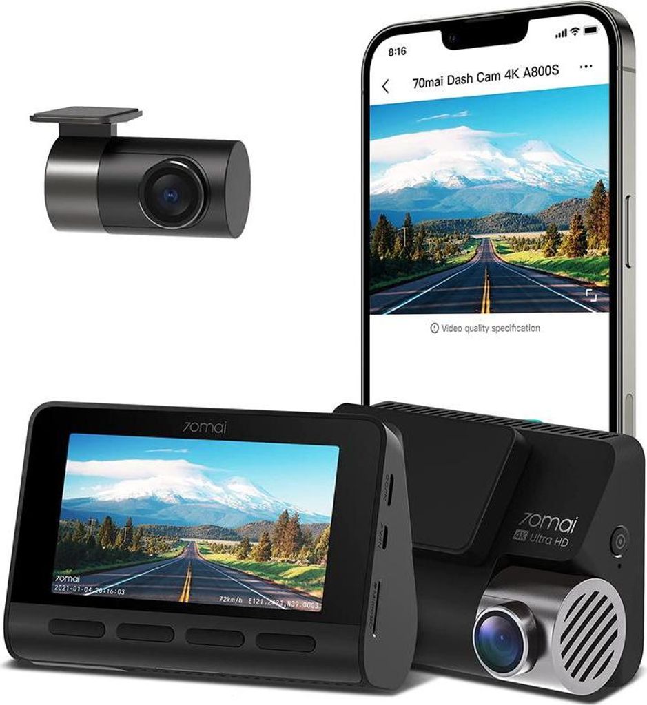 70mai Dash Cam A800S 4K + zadní kamera Obrázek produktu 