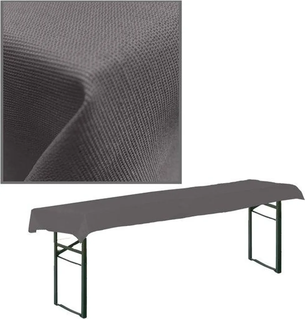 Nappe de brasserie rectangulaire anthracite 240cm textile qualité
