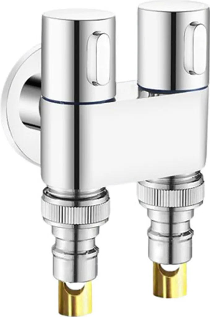 Vanne double sortie en cuivre INF avec buse d'eau anti-corrosion G1/2