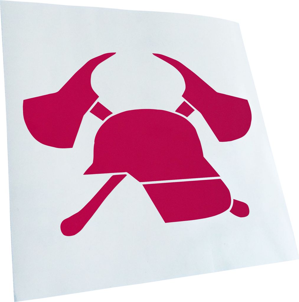 Kiwistar - Autoaufkleber - pink - 30 x 22 cm - Feuerwehr - Heckscheibenaufkleber - Aufkleber für Auto Kfz Fahrrad, LKW, Truck Mofa