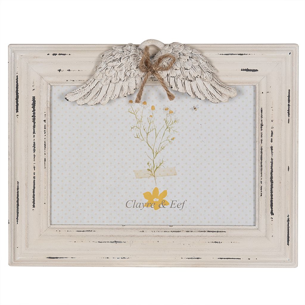 Clayre & Eef Bilderrahmen 18x13 cm Weiß MDF