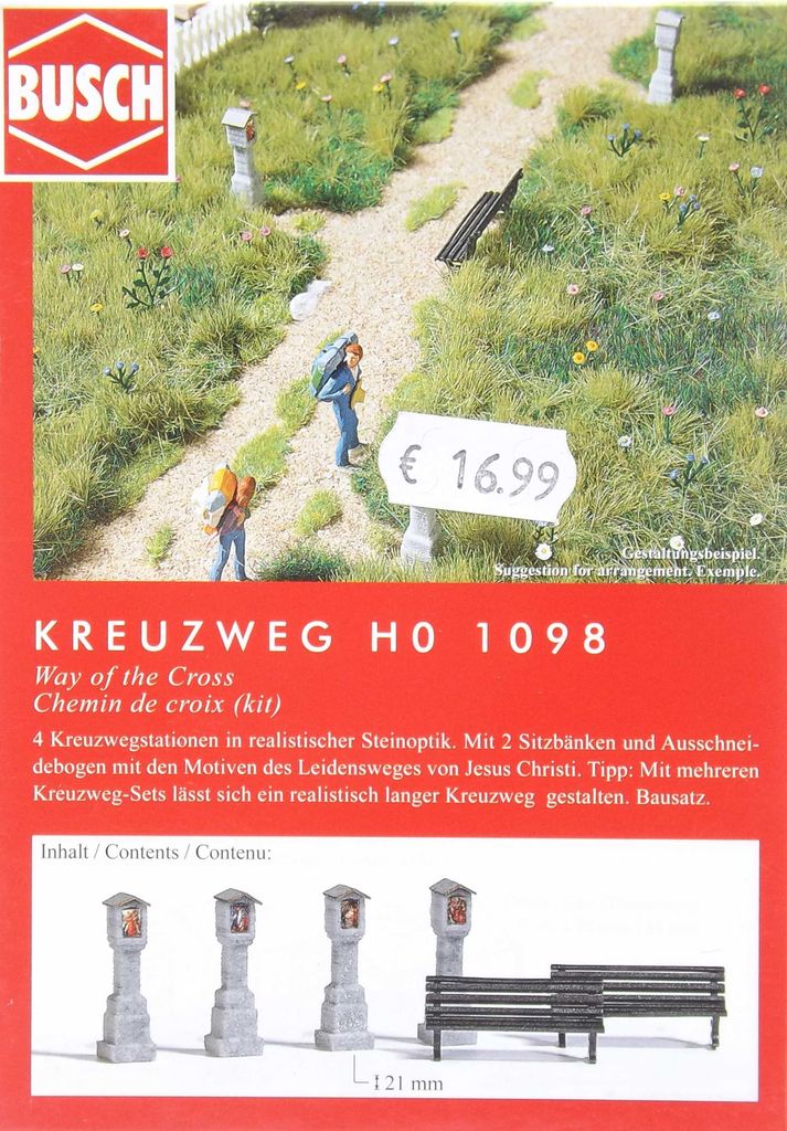 Busch 1098 Kreuzweg Spur H0 in