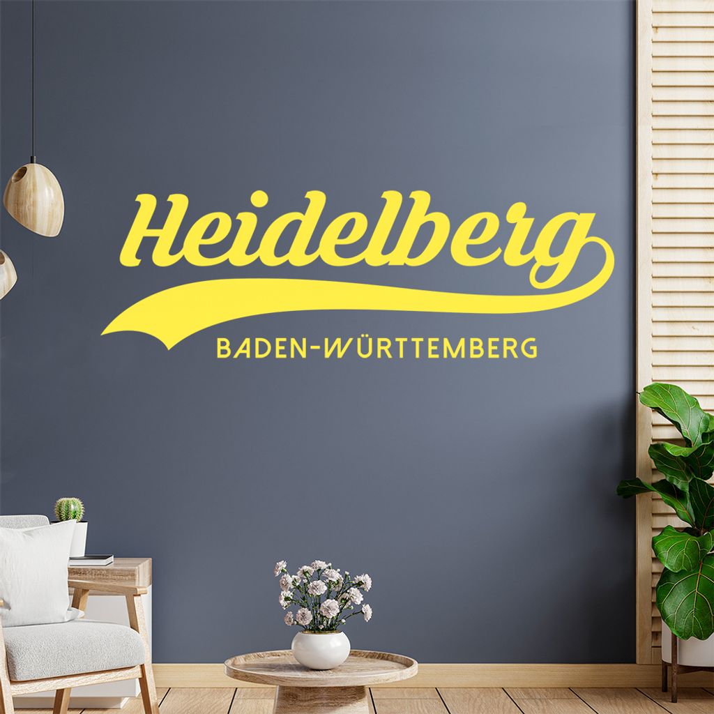 Heidelberg Baden-Württemberg Wandtattoo Wandaufkleber Wall Sticker - Dekoration, Küche, Wohnzimmer, Schlafzimmer, Badezimmer