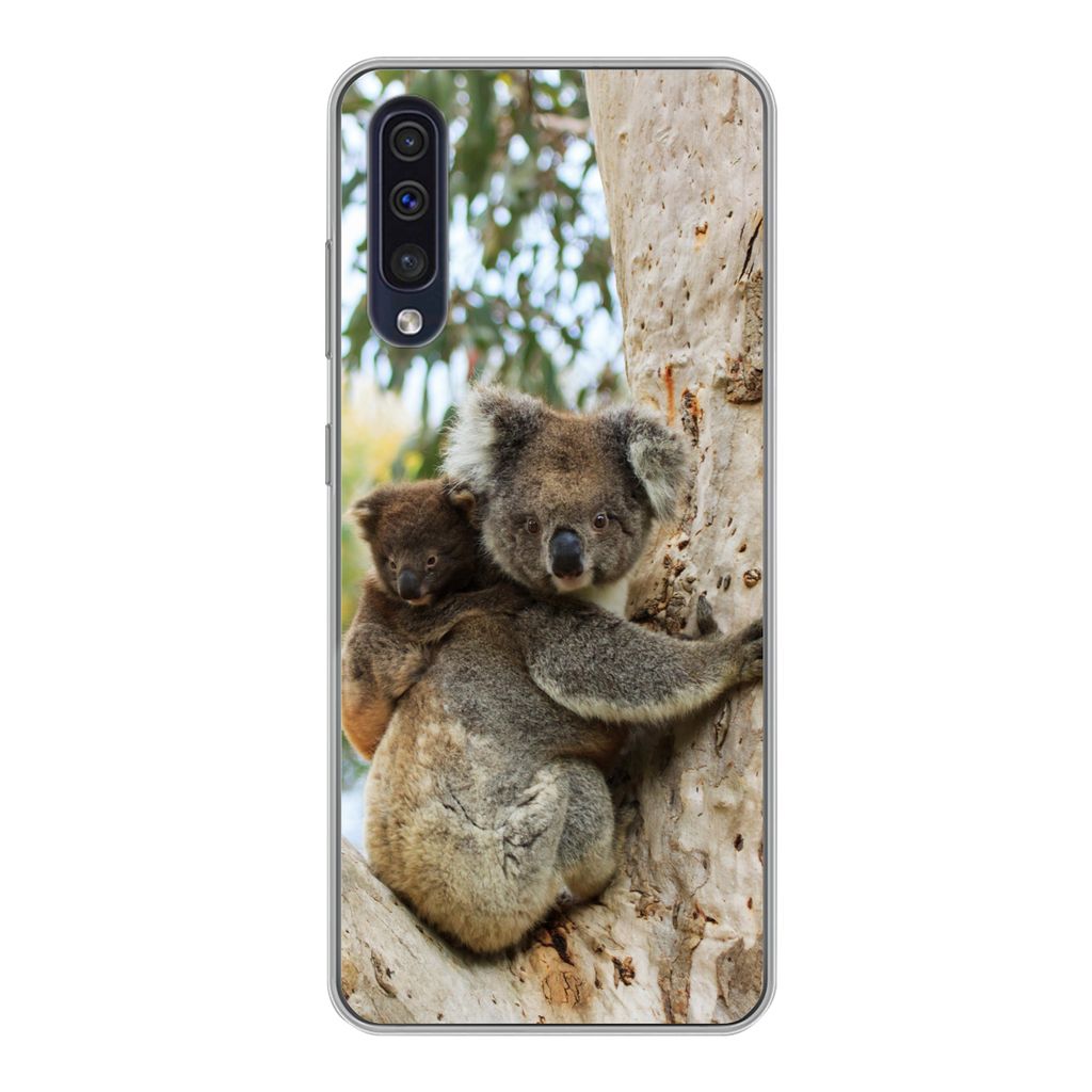 MuchoWow Handyhülle Schutzhülle Hülle für Samsung Galaxy A30s Koalas - Kind - Baum - Kinder - Junge - Mädchen Silikon Softcase Handy Hülle ...