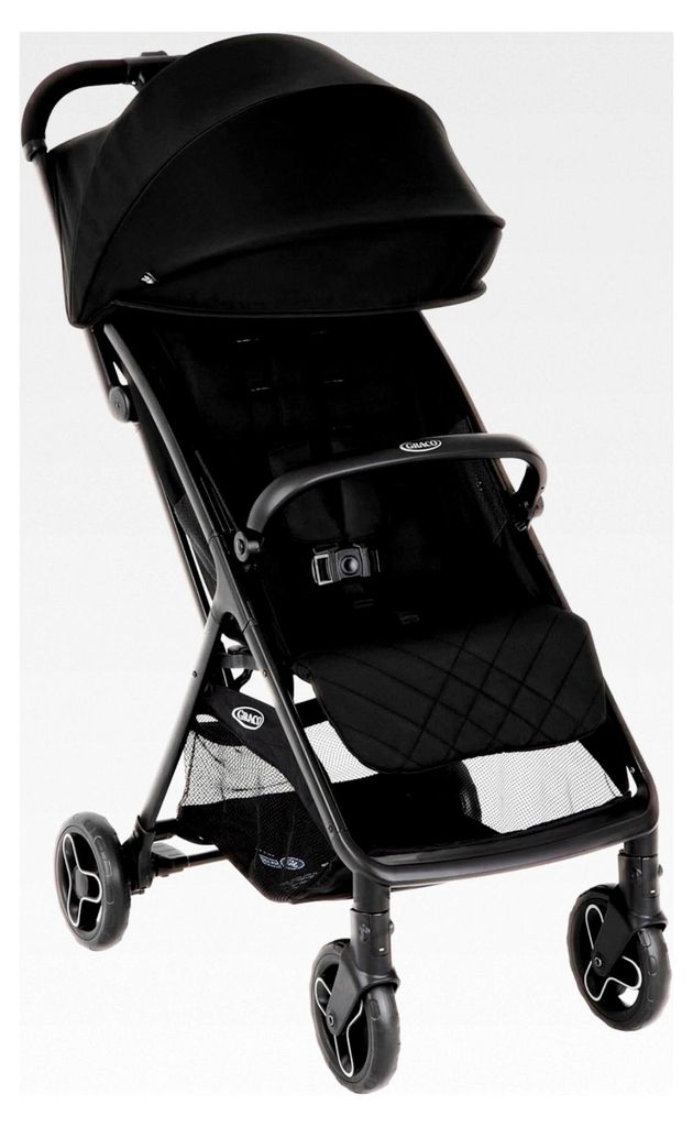 Myavo Kinderwagen, leicht und schnell zusammenklappbar, geeignet von Geburt bis ca. 4 Jahre (22 kg), mit Regenabdeckung, Midnight