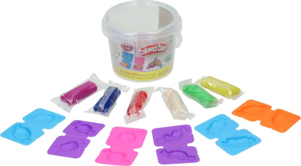 Tonset in Aufbewahrungsbox zur Herstellung von Süßigkeiten – 6 Tonfarben