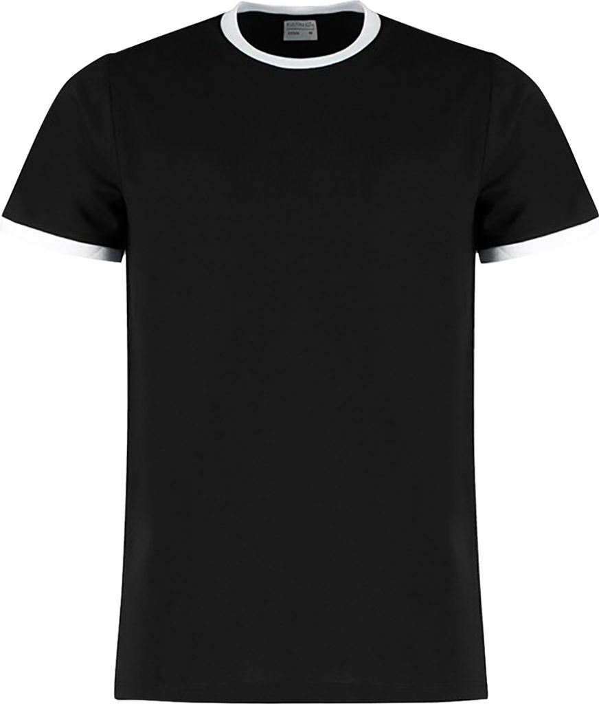 Kustom Kit Herren Fashion Fit Ringer T-Shirt PC3837 (M) (Schwarz/Weiß)