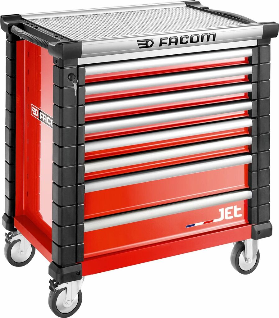 FACOM Jet Werkzeugwagen 8 Schubladen M4 Rot - Jet.8m4a - Jet.8m4a