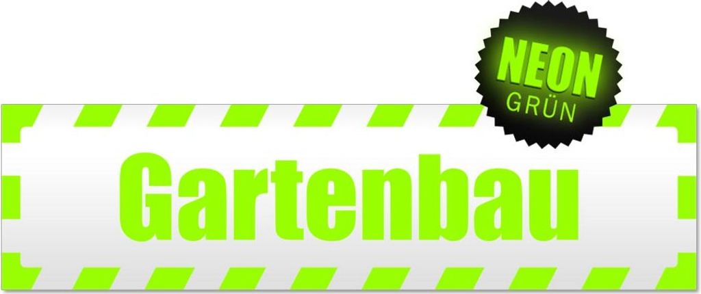 Gartenbau gestreift Magnetschild Schild magnetisch
