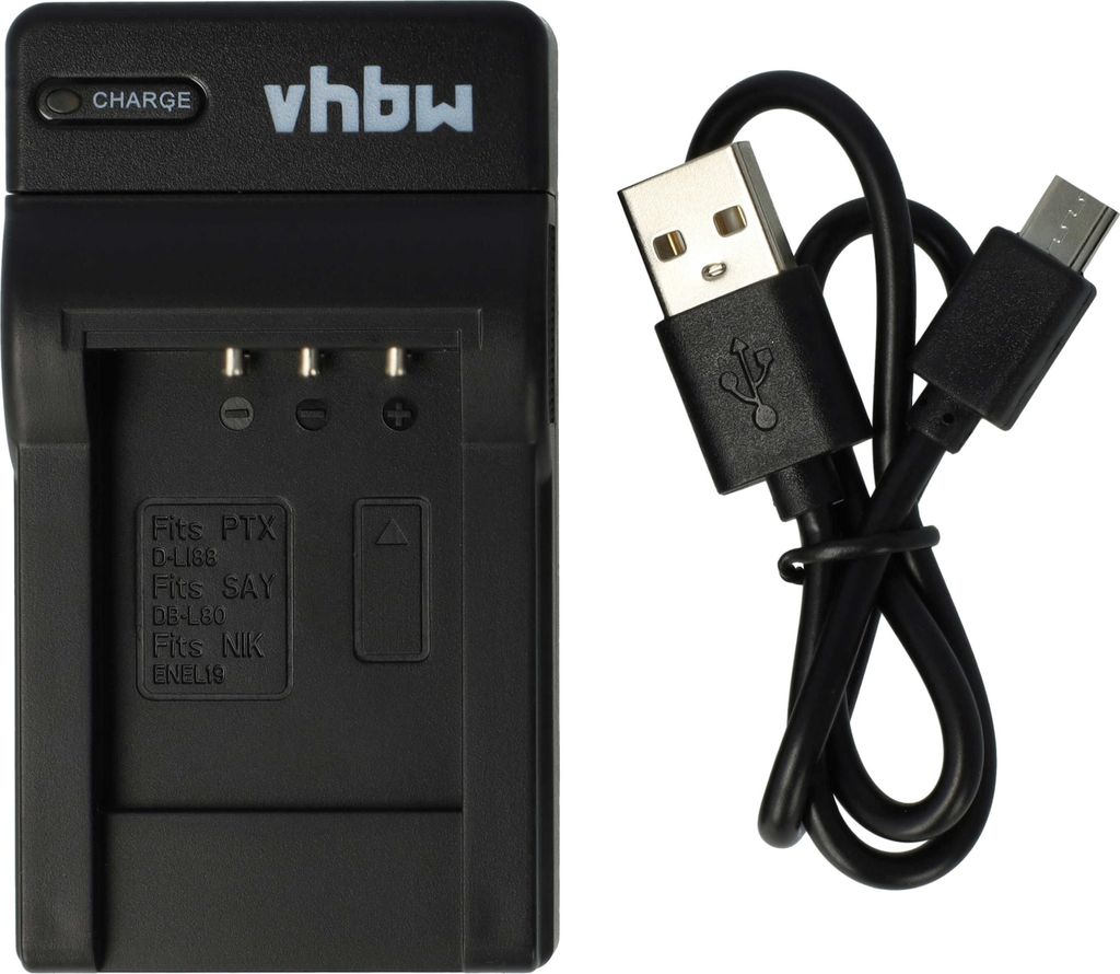vhbw USB-C Ladegerät kompatibel mit Sanyo Xacti VPC-CG20, Produktbild 