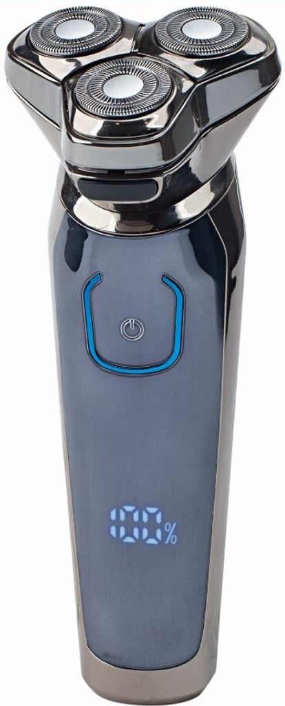 Sogo CPE-SS-3460, Rotationstrasierer, Blau, Chrom, LED, Akku, 800 mAh, 45 min