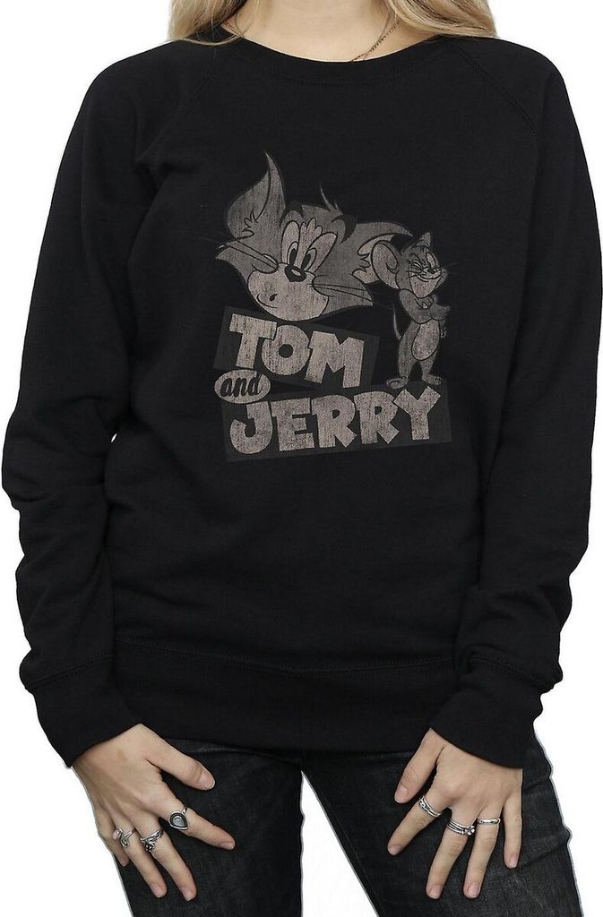 Tom and Jerry - Sweatshirt für Damen BI1147 (M) (Schwarz)