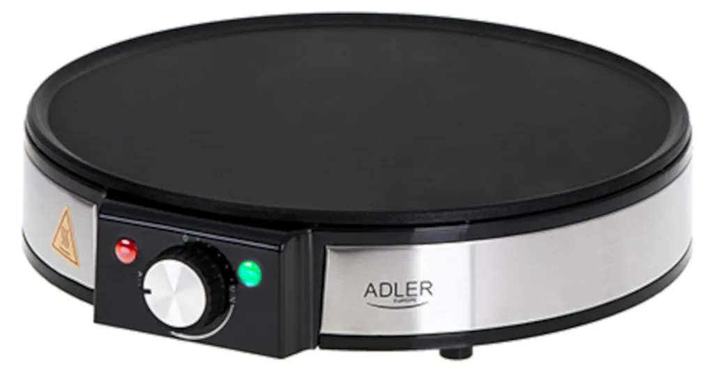 Crêpière Adler AD 3058 puissante 1600W avec thermostat et finition inox