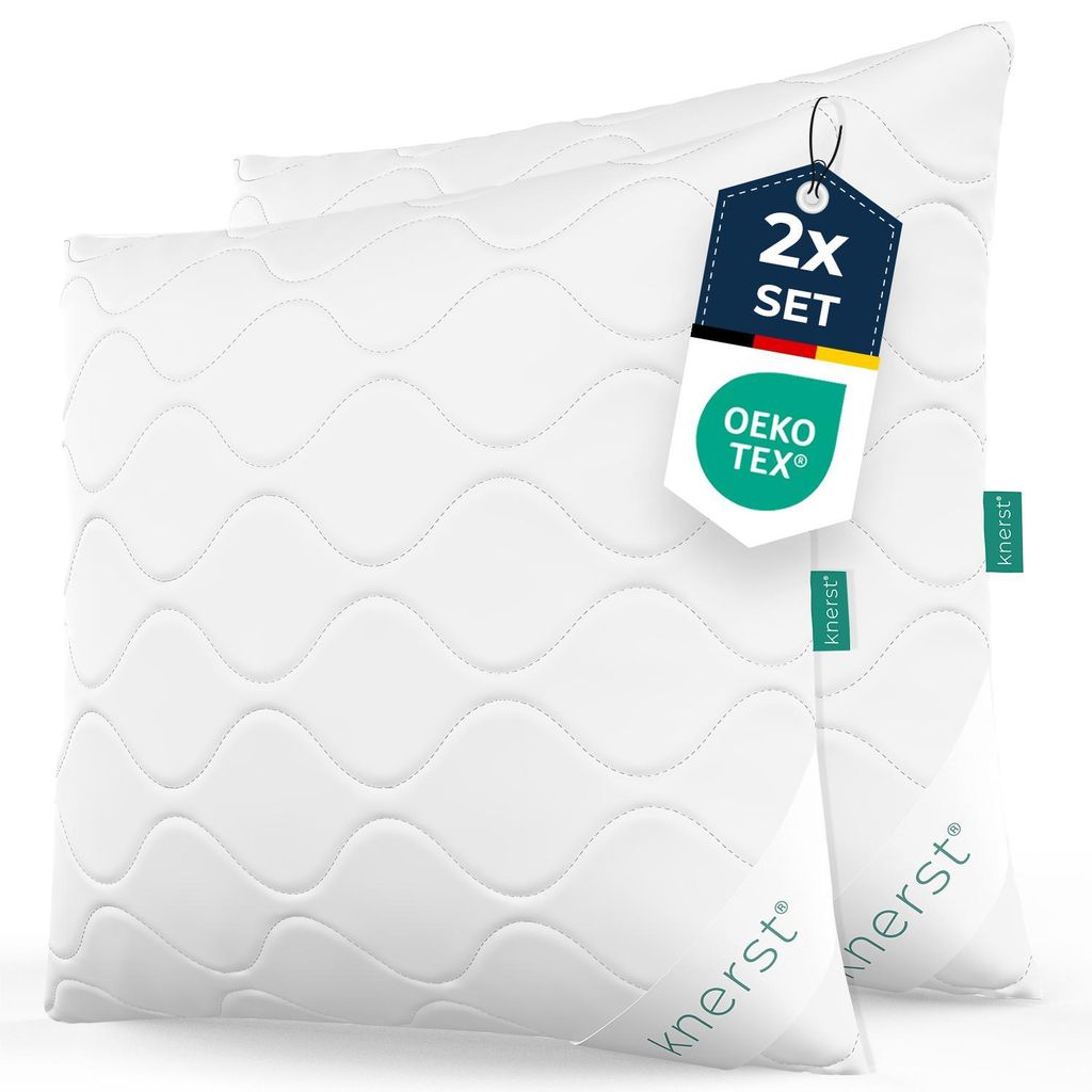 KNERST Kopfkissen – Komfortables Schlafkissen, Sofakissen oder Zierkissen – Kissen für Allergiker geeignet – Waschbar bei 95°C - Größe:...