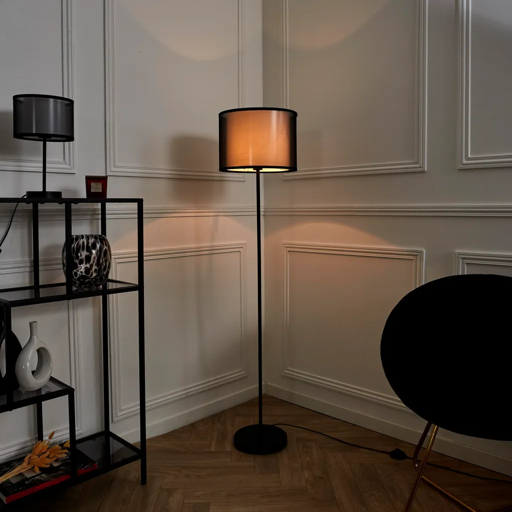 Lampadaire Double Abat-jour pour Coin Lecture et Éclairage d'Ambiance