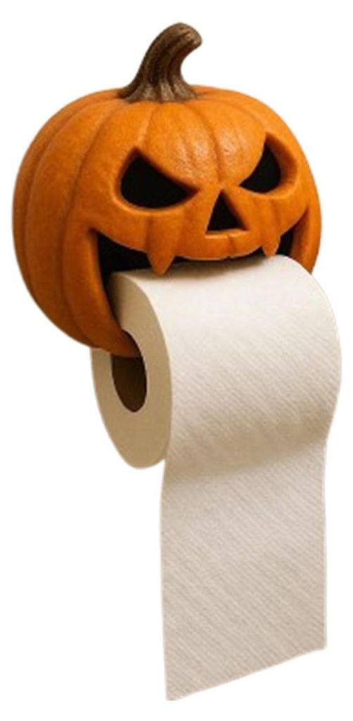 Halloween-Kürbis-Serviettenhalter, Toilettenpapier-Organizer, gruselige Badezimmerdeko, Ständer, Party-Heimdekoration