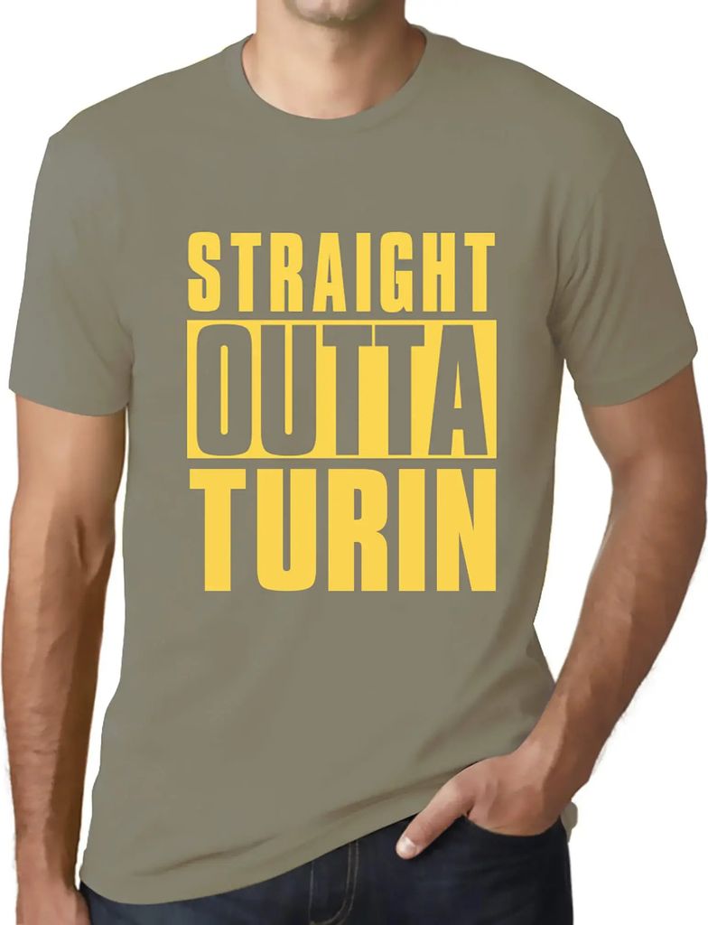 Herren Grafik T-Shirt Direkt aus Turin – Straight Outta Turin – Öko-Verantwortlich Vintage Jahrgang Kurzarm Lustige Druck Geburtstag Geschenk ...