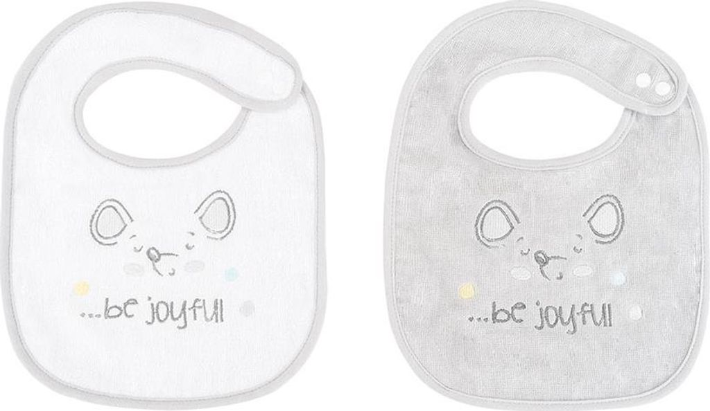 Kikkaboo Fröhliche Mäuse 2er-set Frottee-lätzchen Durchsichtig Durchsichtig One Size