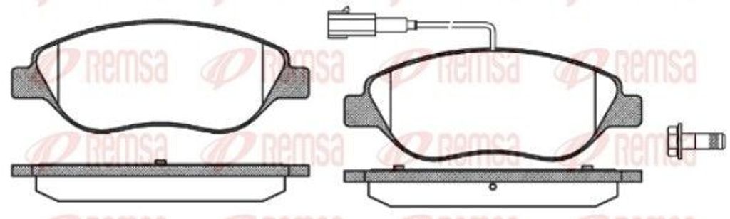REMSA Bremsbeläge Satz Vorne Bremsklötze für FIAT BRAVO II (198) 0860.02