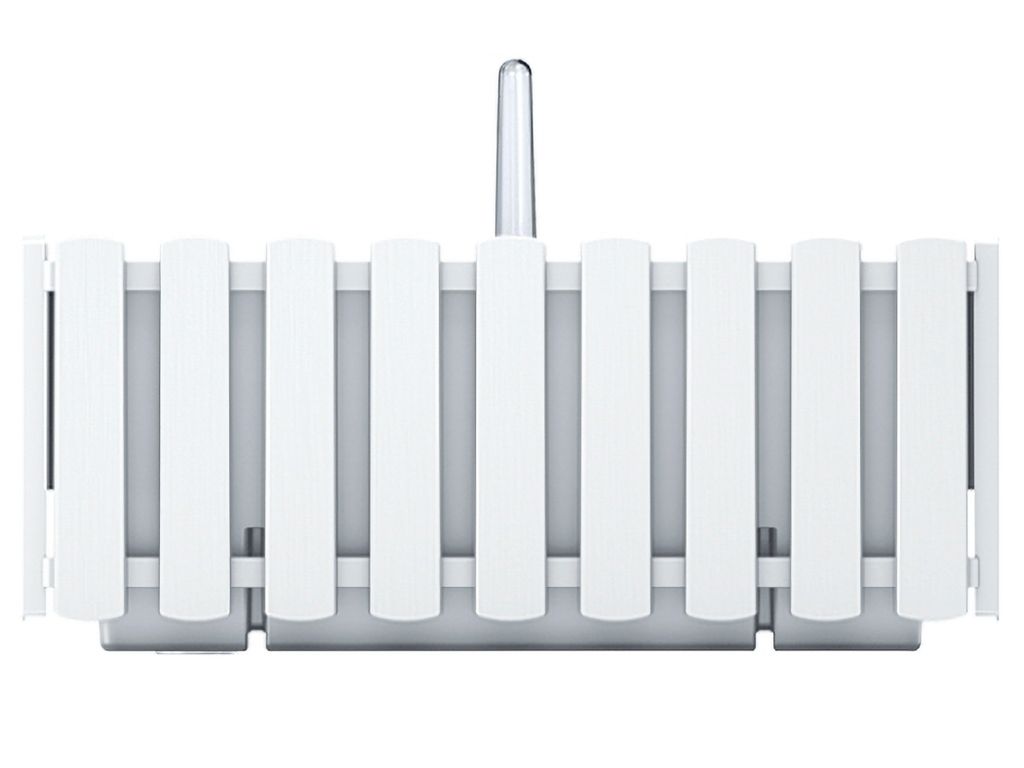 nabbi Selbstbewässernder Balkonkasten aus Kunststoff DDEF400W 38 cm - weiß