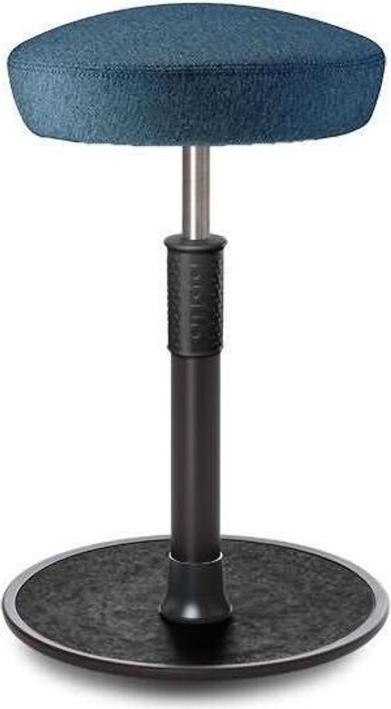 Sitz- Stehhocker Free Tall Hutsitz Camira Rivet Ozeanblau schwarz /schwarz.