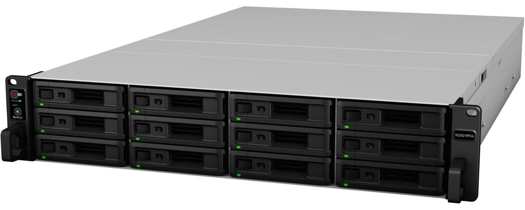 Synology RackStation RS3621RPxs - NAS-Server - 12 Schächte - Rack - einbaufähig - SATA 6Gb/s - RAID RAID 0, 1, 5, 6, 10, JBOD, 5 Hot Spare, 6 Hot...