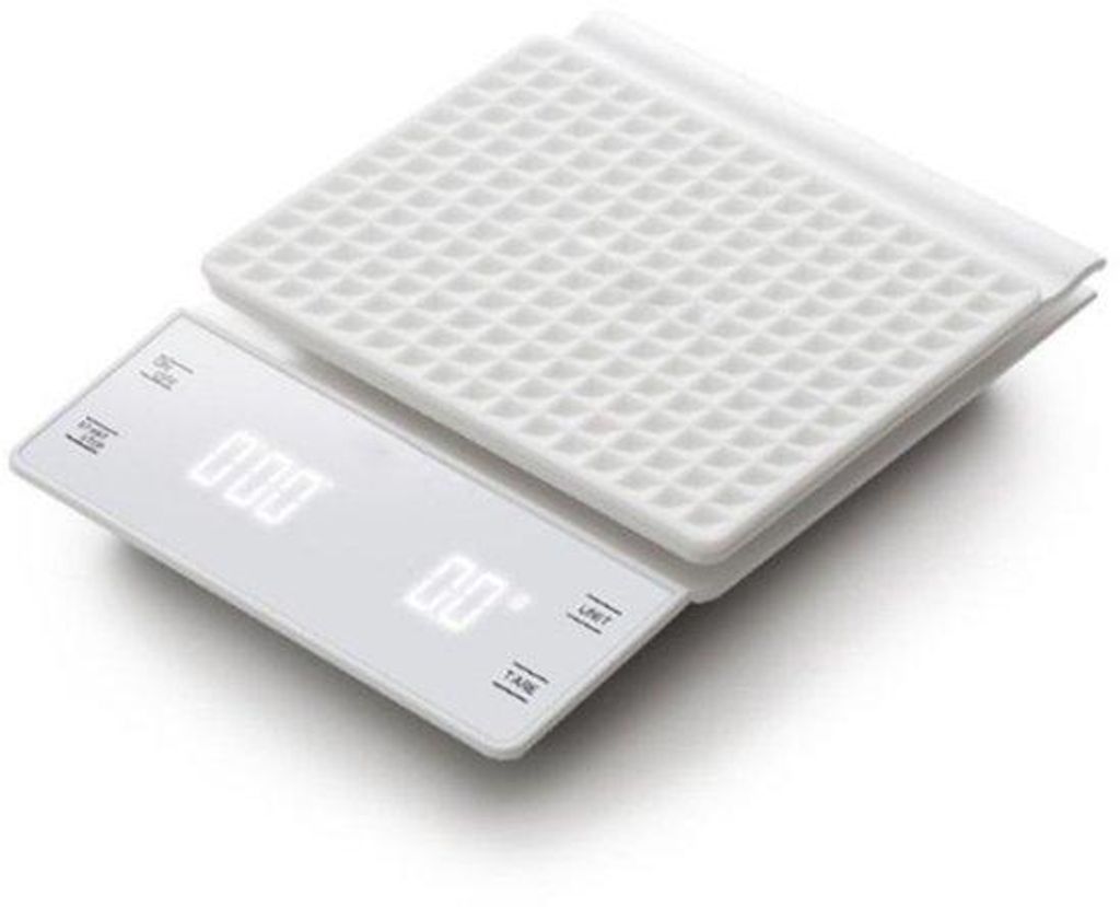 Elektronische digitale Keukenwaage, multifunktionale Kaffeewaage (weiß)