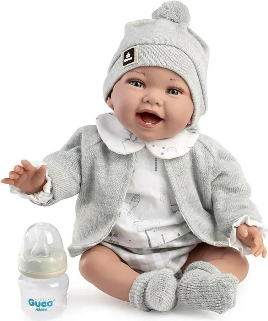 Poupée Muñecas Guca Zuri couleur gris élégant en taille unique