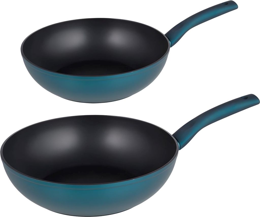 Riesengroße Wok-Pfanne 50cm - Original Gastronomie Wok Mit 2 Henkeln Aus Carbon Stahl
