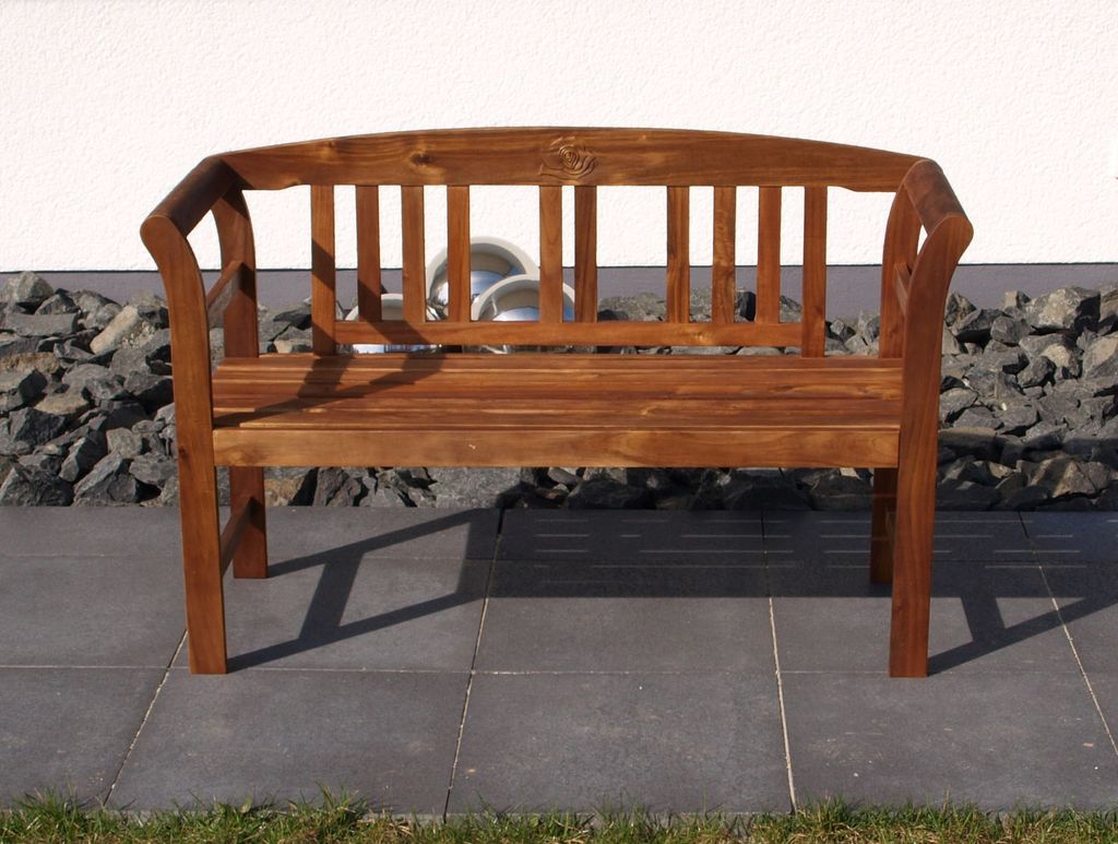 Bank Holzbank Gartenbank 2 Sitzer aus Akazienholz Produktbild 1