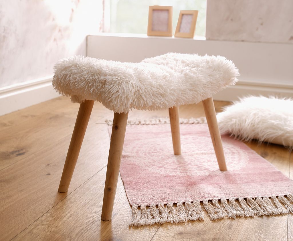 FRANK FLECHTWAREN Hocker Kuschelfell Produktbild 2