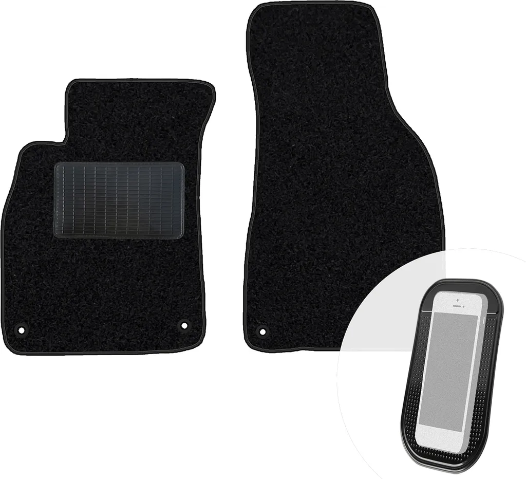 Moto-Moltico Tappetini Anteriori Auto per Audi A4 Seat Exeo Velour Nero