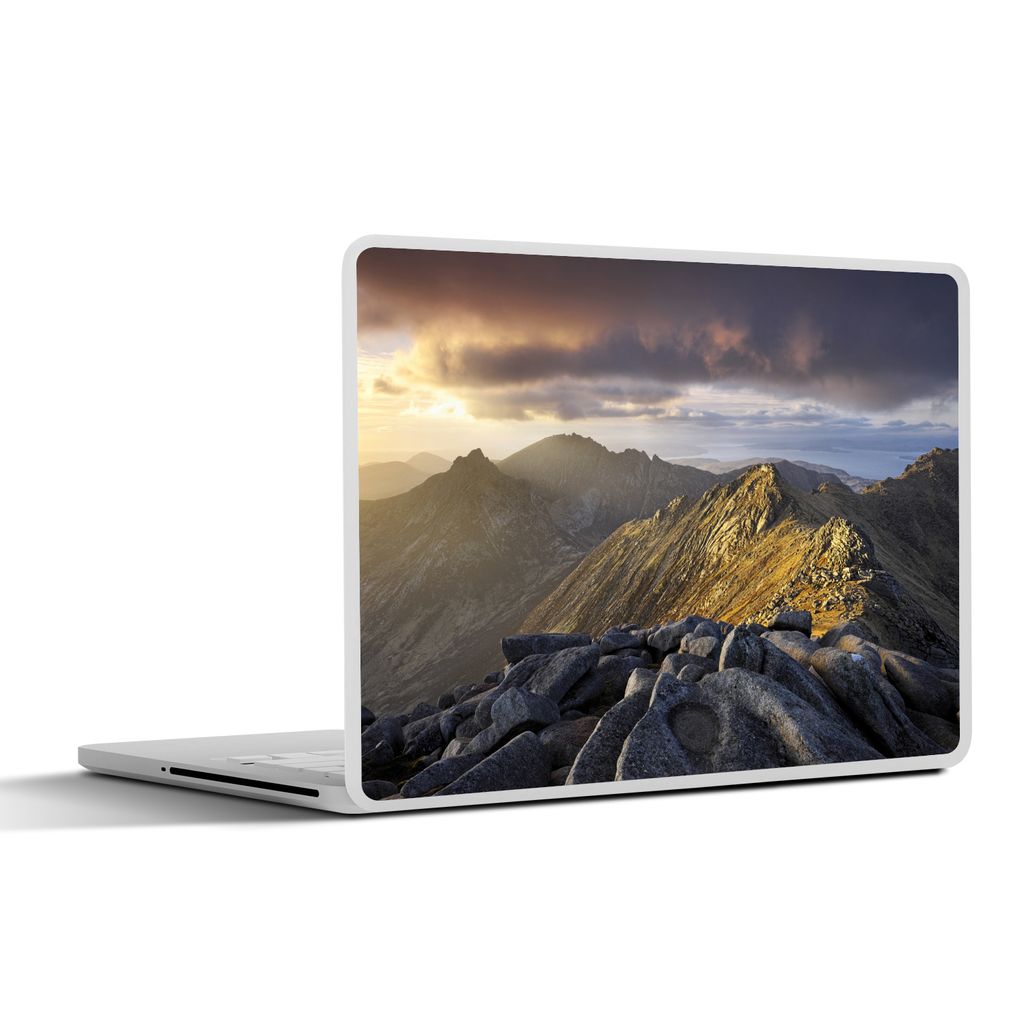 MuchoWow Laptop Aufkleber Sticker Cover Blick über Arran 32.5x23.5 cm - Sticker für Laptop - Selbstklebend