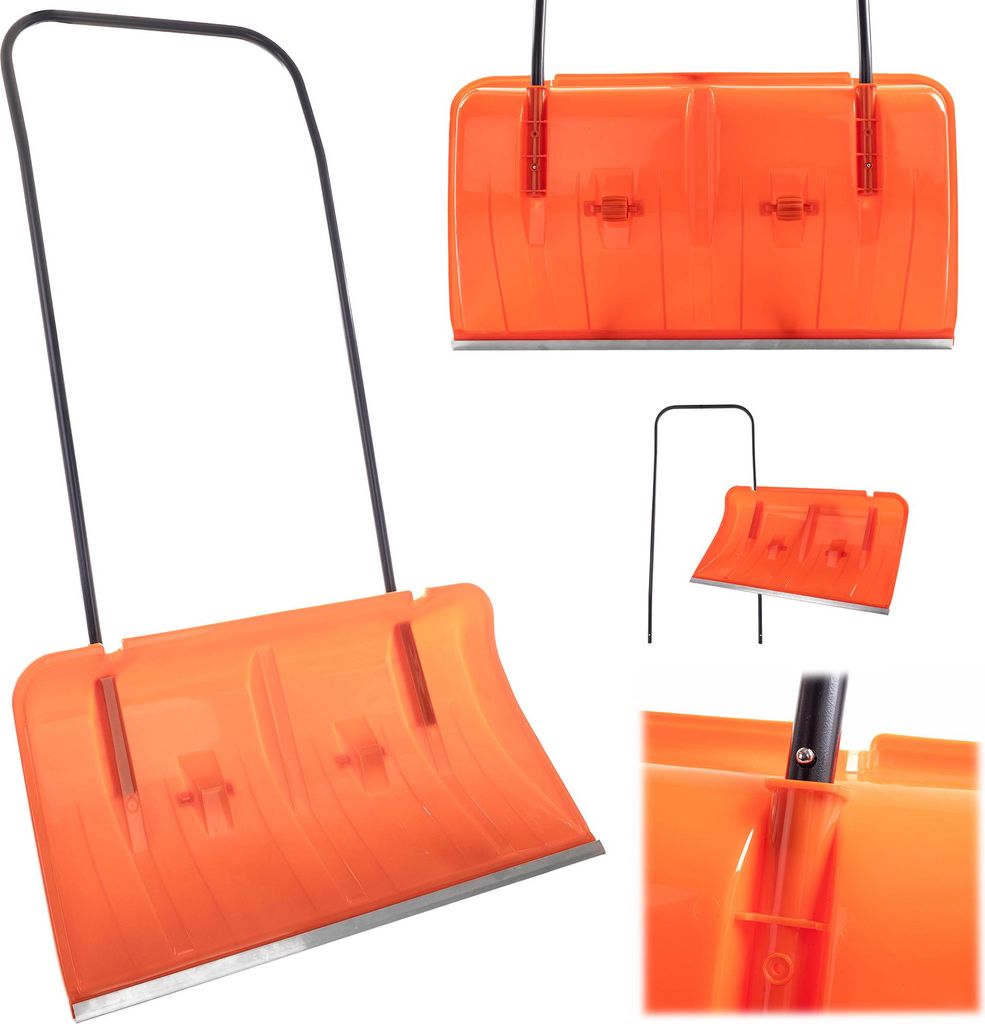 KADAX Schaufel Schneekratzer Schneepflug Orange auf Rädern